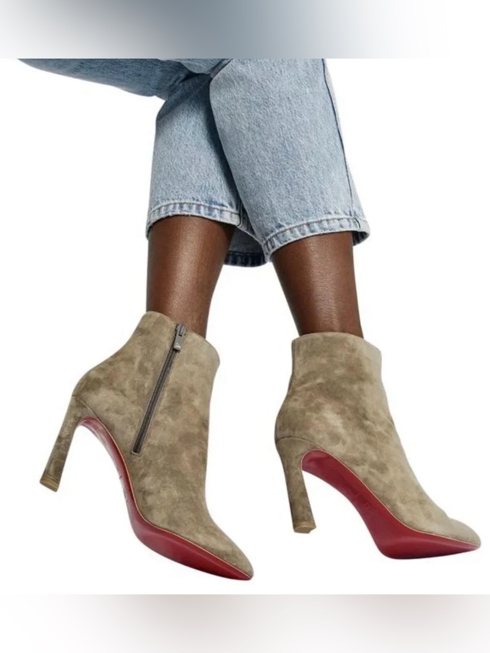 Christian Louboutin So Eleonor 85 suede ankle boots